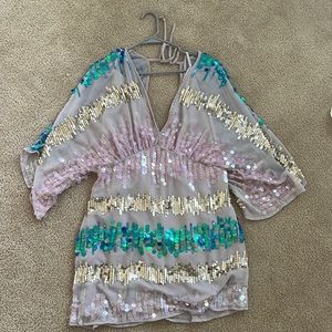 ASOS Multi colored sequin dress.